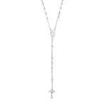 Collier argent rhodié chapelet 54cm avec fermoir Collier argent rhodié chapelet 54cm avec fermoir
