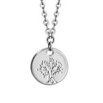 Collier argent rhodié enfant médaille 10mm arbre de vie 35 + 5cm Collier argent rhodié enfant médaille 10mm arbre de vie 35 + 5cm