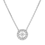 Collier argent rhodié Étoile du nord oxydes blancs sertis 38 + 4cm Collier argent rhodié Étoile du nord oxydes blancs sertis 38 + 4cm