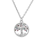 Collier argent rhodié pendentif arbre de vie résine multi couleurs 40 + 4cm Collier argent rhodié pendentif arbre de vie résine multi couleurs 40 + 4cm