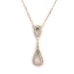 Collier argent  sissi  blanc