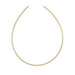 Collier cable omega plaqu or