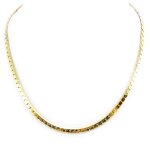 Collier chaine plaqué or maille anglaise fantaisie 42 cm 5 mm Collier chaine plaqué or maille anglaise fantaisie 42 cm 5 mm