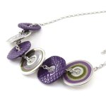 Collier crateur  amandine  violet vert