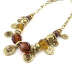 Collier crateur  belle des champs  ambre