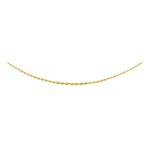 Collier femme 42 cm - maille corde - or 18 carats