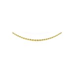 Collier femme 42 cm - maille corde - or 18 carats