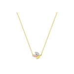 Collier femme - or 18 carats - diamant 0, 02 carats - longueur : 42 cm