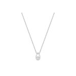 Collier femme - or 18 carats - diamant 0, 15 carats - longueur : 42 cm