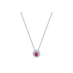 Collier femme - rubis - or 18 carats - longueur : 42 cm