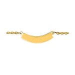 Collier forat plaqu or demi lune plaqu or