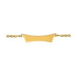 Collier forat plaque trapze plaqu or