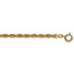 Collier maille corde 70cm plaqu or