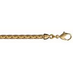 Collier maille palmier 42cm plaqu or