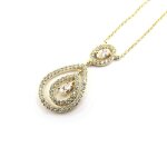 Collier plaqu� - or  sissi  blanc dor�