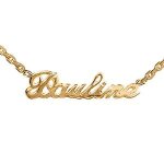 Collier plaqu or maille forat dcoupe anglaise 1 prnom