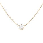 Collier plaqu� or oxyde blanc 6mm sertis 6 griffes 38 + 4cm
