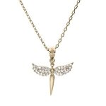 Collier plaqu or pendentif epe aile d'ange 40 + 5cm