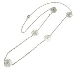 Collier sautoir acier  flora