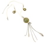 Collier sautoir crateur  les souvenirs du pass  ambre