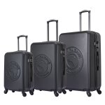 Compagnie de californie - ensemble de 3 valises � roulettes noir cc - t366 black