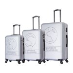 Compagnie de californie - ensemble de 3 valises  roulettes silver cc - t243 silver