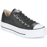 Converse basse platform cuir - noir - 36