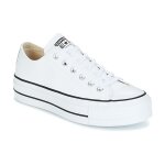 Converse chuck taylor all star platform clean leather low - top - 561680c - noir - 36 1 / 2
