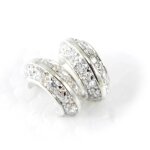 Créoles argent déesse blanc Créoles argent déesse blanc