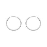 Cr�oles argent rhodi� fil carr� 22mm