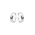 Créoles argent rhodié lisse petit modèle 20mm Créoles argent rhodié lisse petit modèle 20mm
