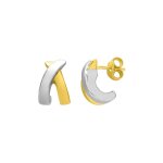 Croles bicolores femme - or 18 carats