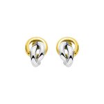 Croles bicolores femme - or 18 carats