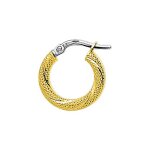 Cr�oles fantaisie femme - or 18 carats - diam�tre 10mm
