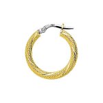 Cr�oles fantaisie femme - or 18 carats - diam�tre 15mm