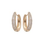 Cr�oles plaqu� or articul�e oxydes blancs sertis