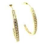 Cr�oles plaqu� or  cristal pl�nitude  blanc