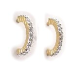 Cr�oles plaqu� or  d�esse  blanc dor�