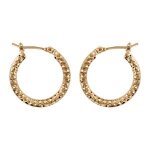 Créole plaqué or diamantées diamètre 20mm Créole plaqué or diamantées diamètre 20mm