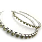 Créoles sissi strass vert Ø 7 cm Créoles sissi strass vert Ø 7 cm