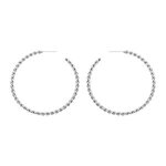 Créoles tige acier torsades diamètre 50mm Créoles tige acier torsades diamètre 50mm