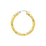 Cr�oles torsad�es femme - or 18 carats - diam�tre 20mm