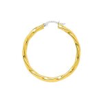 Croles torsades femme - or 18 carats - diamtre 30mm