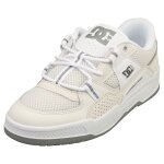 Dc shoes construct pour hommes - baskets de skate en cuir et textile, blanc cass� - 40 1 / 2