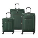 Delsey paris - pin up 6 - set de 3 valises souples 56cm / 69cm / 79cm - vert