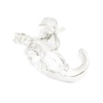 Demi cr�oles argent  scarlett  blanc