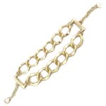 Dolce vita [p9569] - bracelet crateur &antica& dor (chaine - grosse maille) - largeur 3. 5 cm