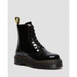 Dr martens boots plateformes jadon en cuir verni - black patent lamper - 44