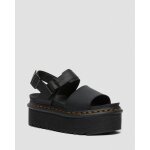 Dr martens sandales plateformes voss quad en cuir  brides - black hydro leather - 41