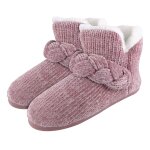 Dunlop - femme chaud hiver chaussons pantoufles bottes intrieur avec fourrure double - 41